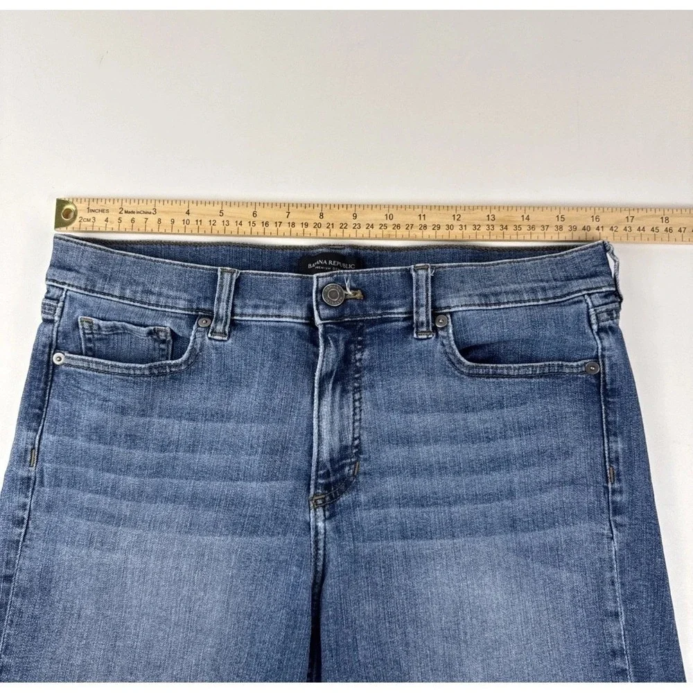 Banana Republic Denim Shorts Women‎ 29 Blue Premium Denim Stretch Medium Wash - Picture 5 of 14